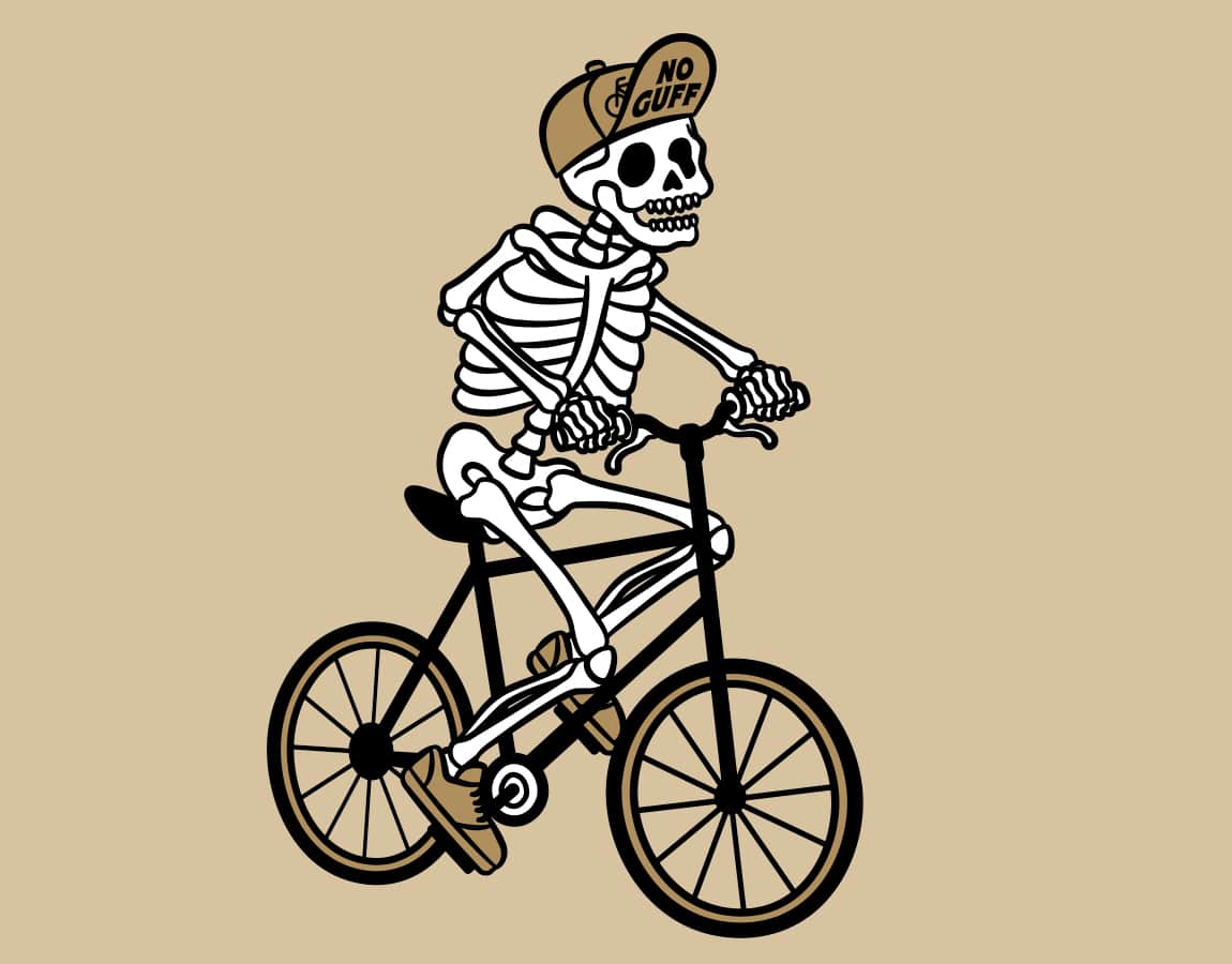 Skeleton Bike t-shirt design
