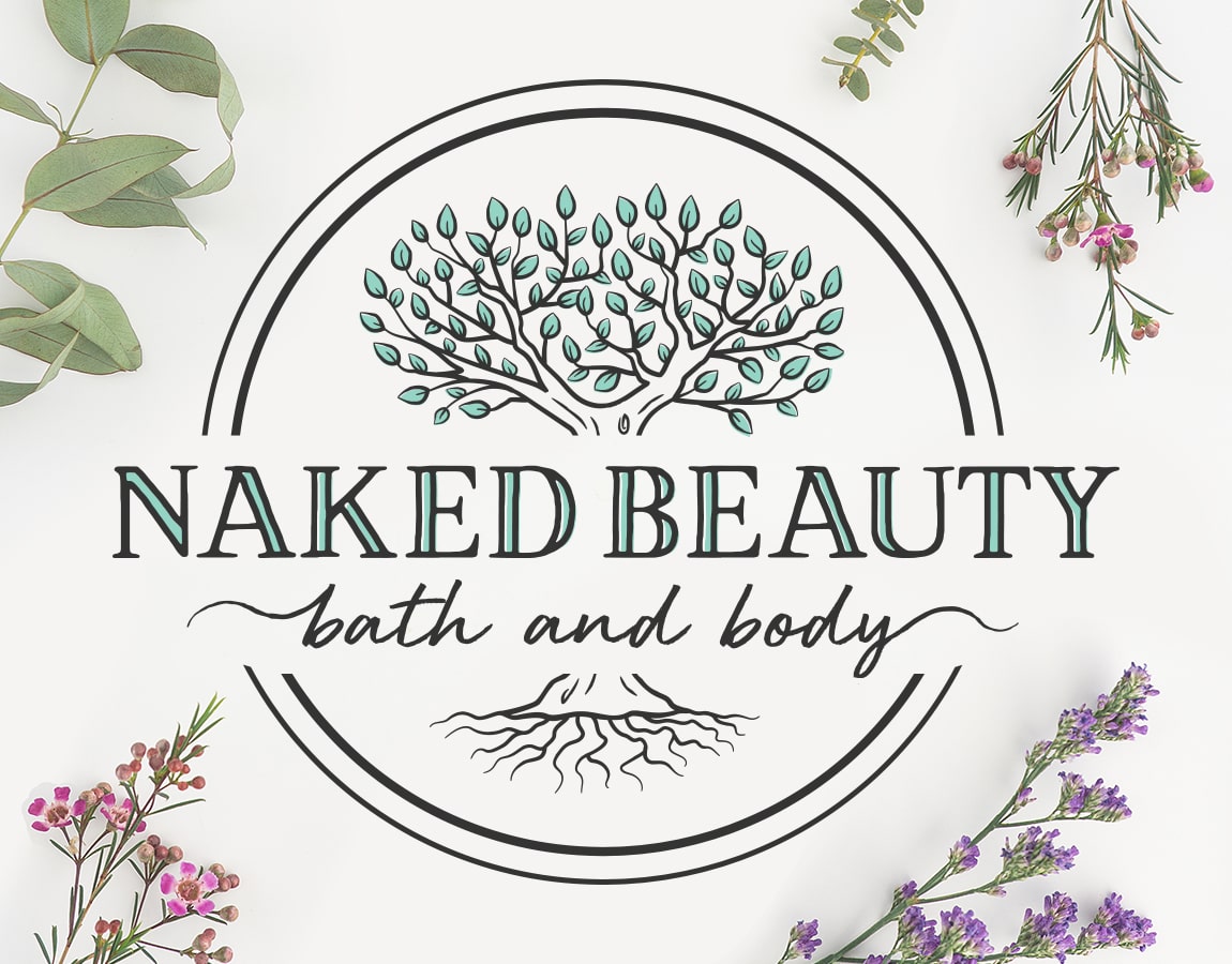 Naked Beauty Bath & Body logo design